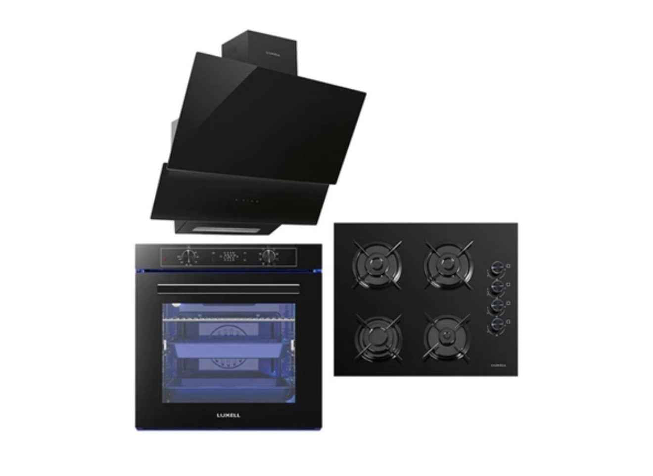 LUXELL PLATINIUM DİJİTAL KUMANDALI ANKASTRE SET SİYAH