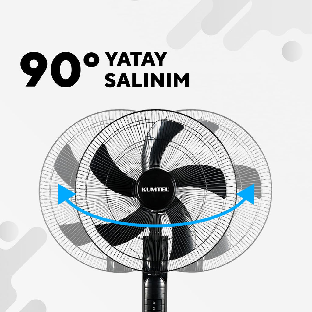 Kumtel KTF-395 Siyah Ayaklı Vantilatör