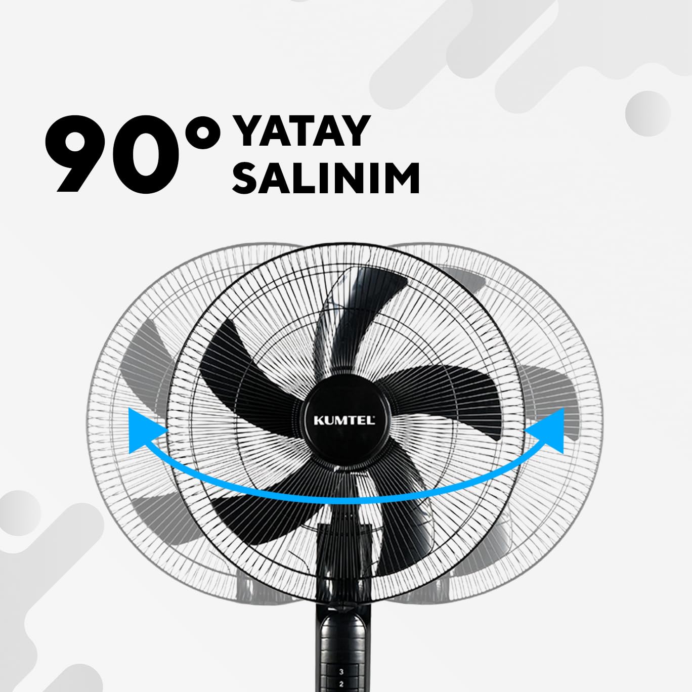 Kumtel KTF-395 Siyah Ayaklı Vantilatör