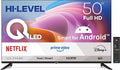 Hi Level HL50QFPRL-A14S Frameless Full HD 50" 127 Ekran Uydu Alıcılı Android Smart QLED TV