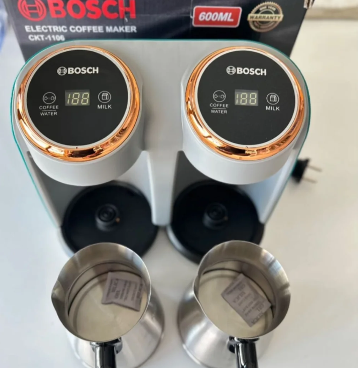 Bosch Dijital Ekran 8 Fincan 2’li Kapasiteli Kahve Makınası Su Damlama Ve Su Taşma Önleyici Emniyeti Ayarlı