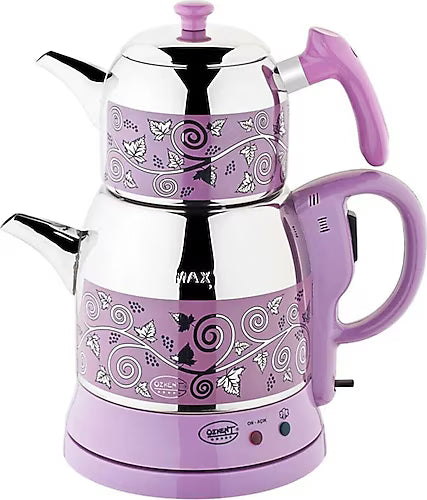Özkent K-661 Menekşe Desenli Çay Keyfi Çelik Çay Makinesi